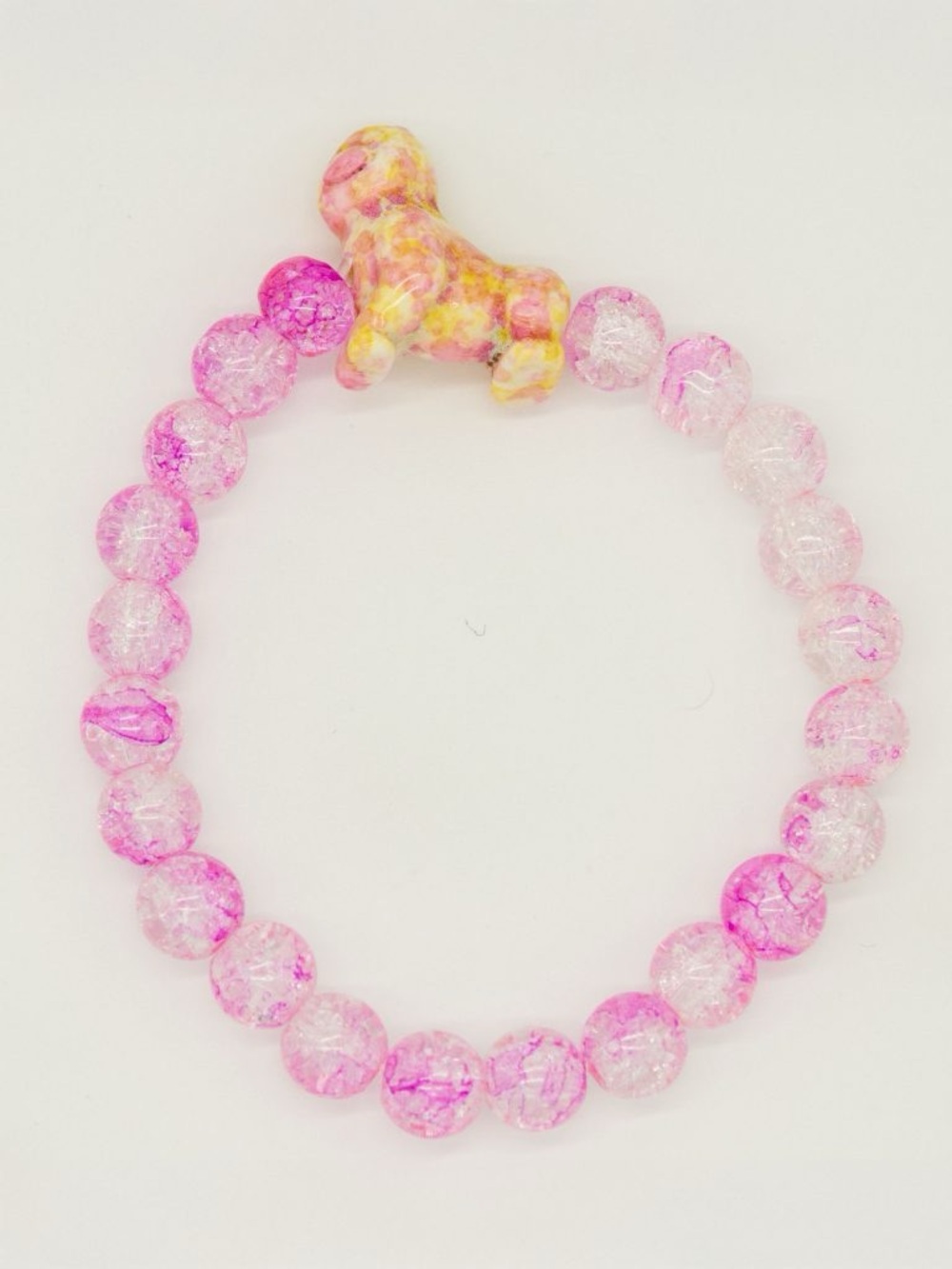 Simply Southern yelllow and Pink Gorilla Ape Tracker Bead Bracelet